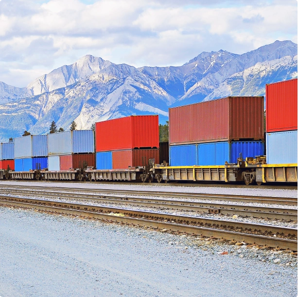 Exporte aus Kanada über eine Eisenbahnlinie