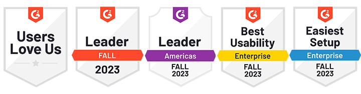 Descartes G2 badges for leadership and best usability in denied party screening software