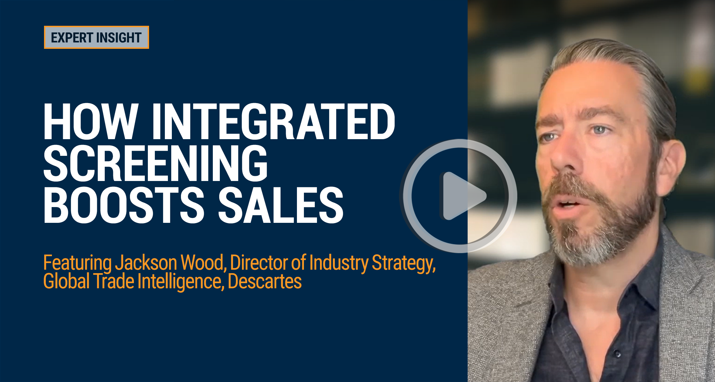 Descartes Jackson Wood on the cover of a video about integrated screening 